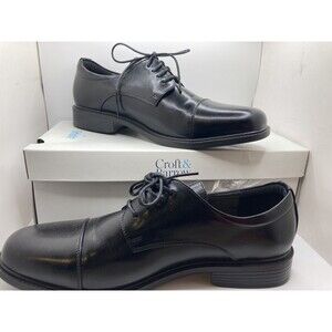Croft And Barrow Ortholite KOHL'S CBaffleck BLACK Dress Shoes Mens 11.5